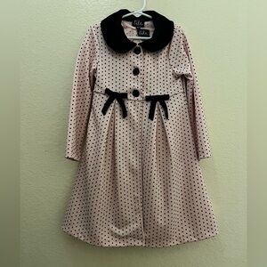 Lilt Pink and Black Polka Dot Dress